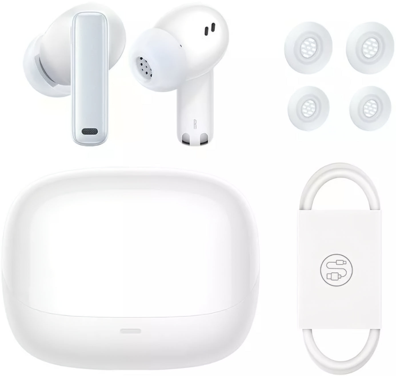 Handsfree Bluetooth Baseus Bowie M2s, TWS, ANC, Weiß NGTW350102