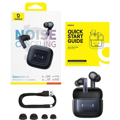 Kit mains libres Bluetooth Baseus Bowie 35, TWS, Noir A00073800123-00