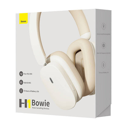 Kit mains libres Bluetooth Baseus Bowie H1, A2DP, ANC, Crème NGTW230202