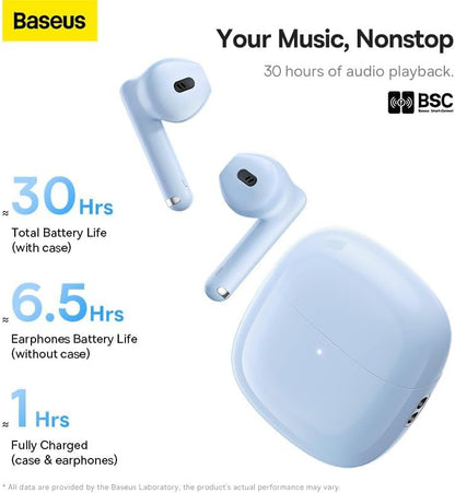 Kit mains libres Bluetooth Baseus Bowie WX5, TWS, Bleu A00051000313-00