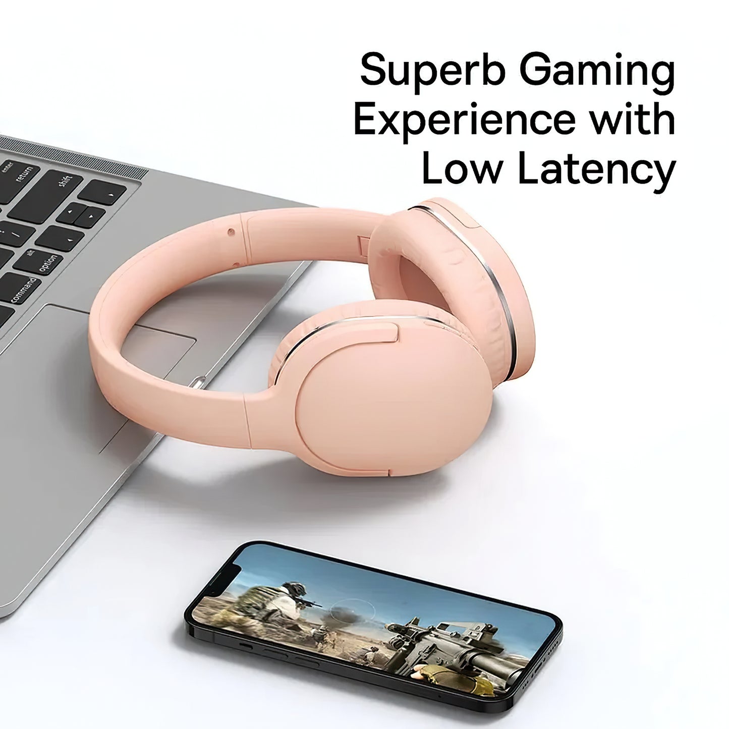 Casque Bluetooth mains libres Baseus Encok D02 Pro, MultiPoint, A2DP, Rose NGTD010304