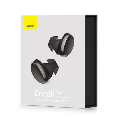 Kit mains libres Bluetooth Baseus Encok W11, TWS, Noir NGTW060001