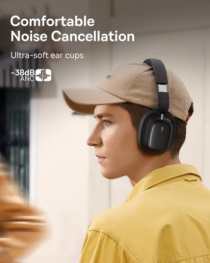 Bluetooth-Headset Baseus H1i, A2DP, ANC, Schwarz A00050402113-00