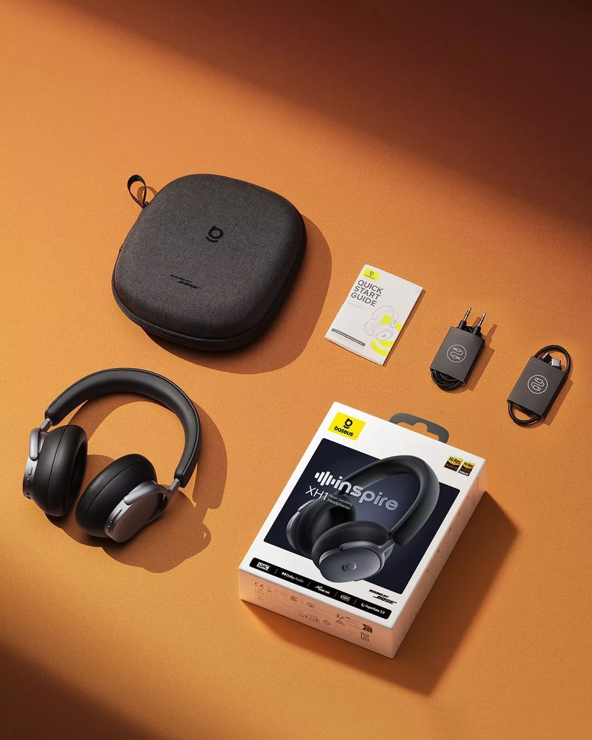 Handsfree Bluetooth Baseus Inspire XH1 Sound by Bose, A2DP, ANC, Schwarz A00085701123-00