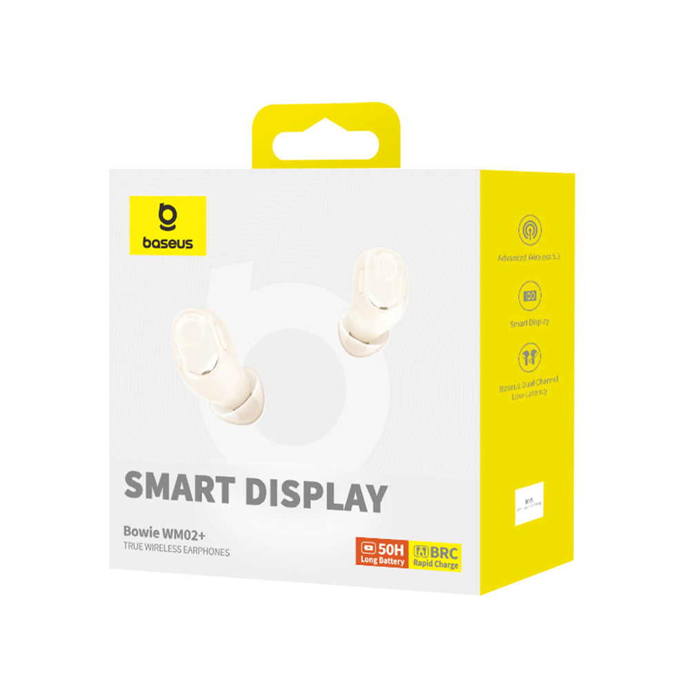 Handsfree Bluetooth Baseus WM02+, TWS, Weiß NGTW370302