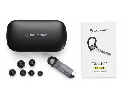 Kit mains libres Bluetooth Blavec Talk 1, MultiPoint, A2DP, Noir