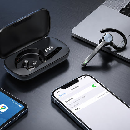 Kit mains libres Bluetooth Blavec Talk 1, MultiPoint, A2DP, Noir