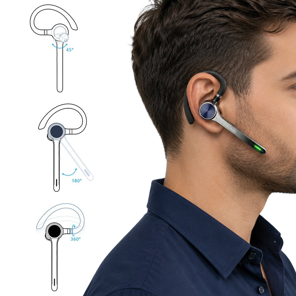 Kit mains libres Bluetooth Blavec Talk 1, MultiPoint, A2DP, Noir