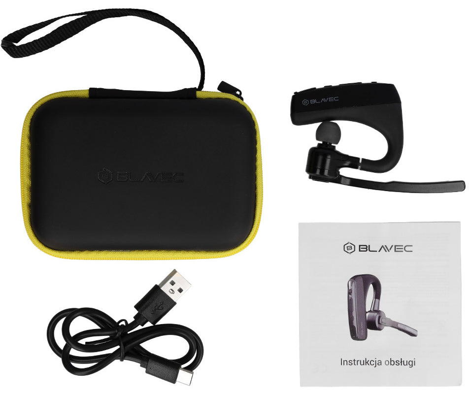 Bluetooth-Headset Blavec Voyager 1, Multipoint, A2DP, Schwarz