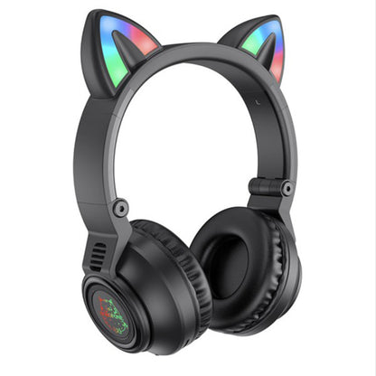 Kit mains libres Bluetooth Borofone BO18 Cat Ear, A2DP, Noir
