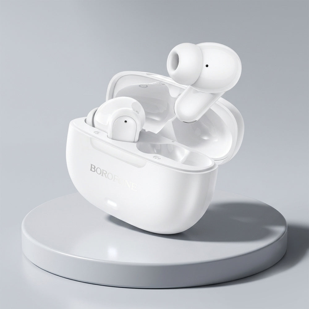 Kit mains libres Bluetooth Borofone BW96 Mellow, TWS, Blanc