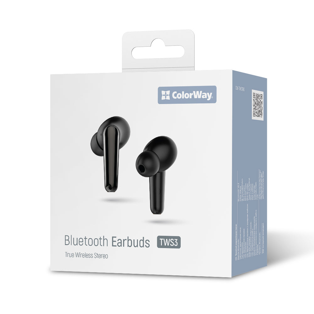 Handsfree Bluetooth ColorWay TWS3, TWS, Schwarz