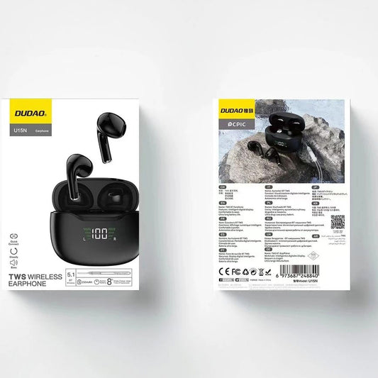 Handsfree Bluetooth Dudao U15N, TWS, Schwarz