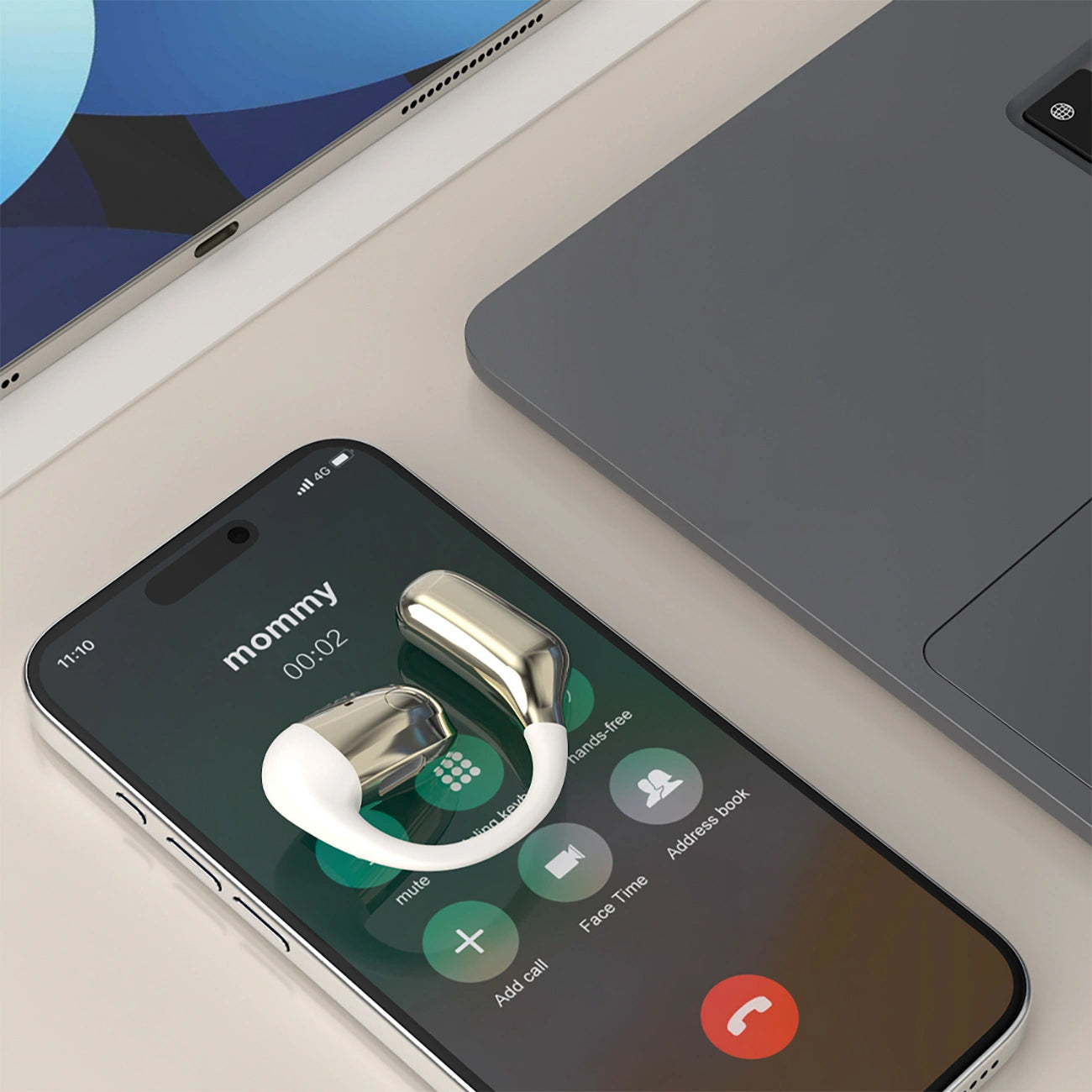Handsfree Bluetooth Dudao U4Pro, A2DP, Beige Doré