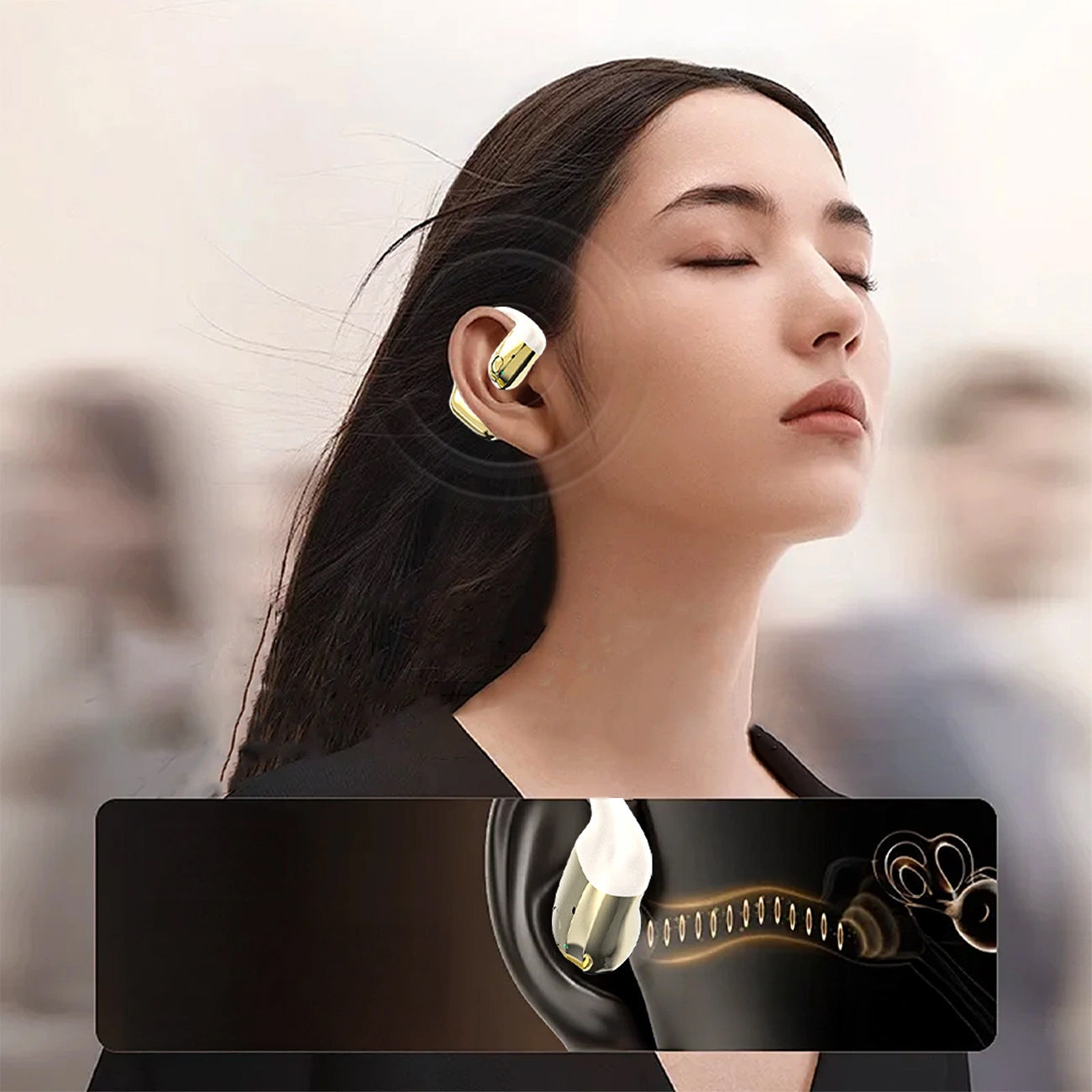 Handsfree Bluetooth Dudao U4Pro, A2DP, Beige Doré