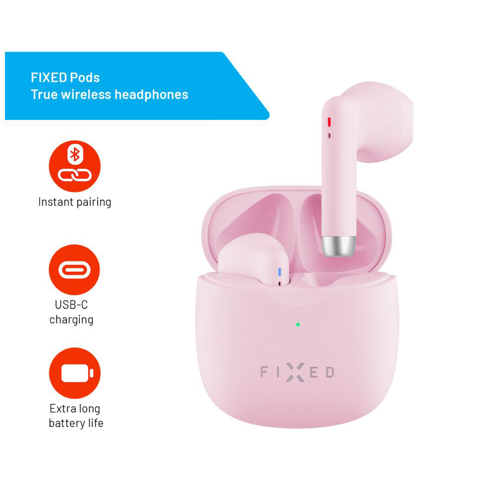 Mains libres Bluetooth Fixe, TWS, Rose