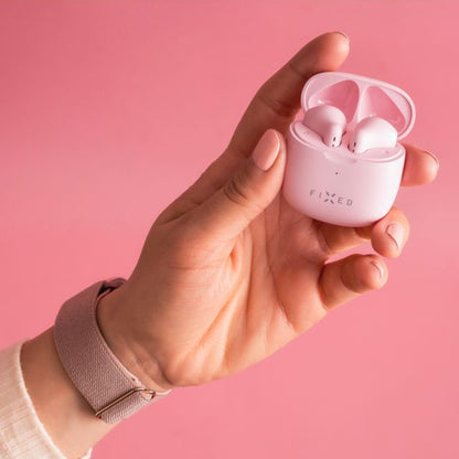 Mains libres Bluetooth Fixe, TWS, Rose