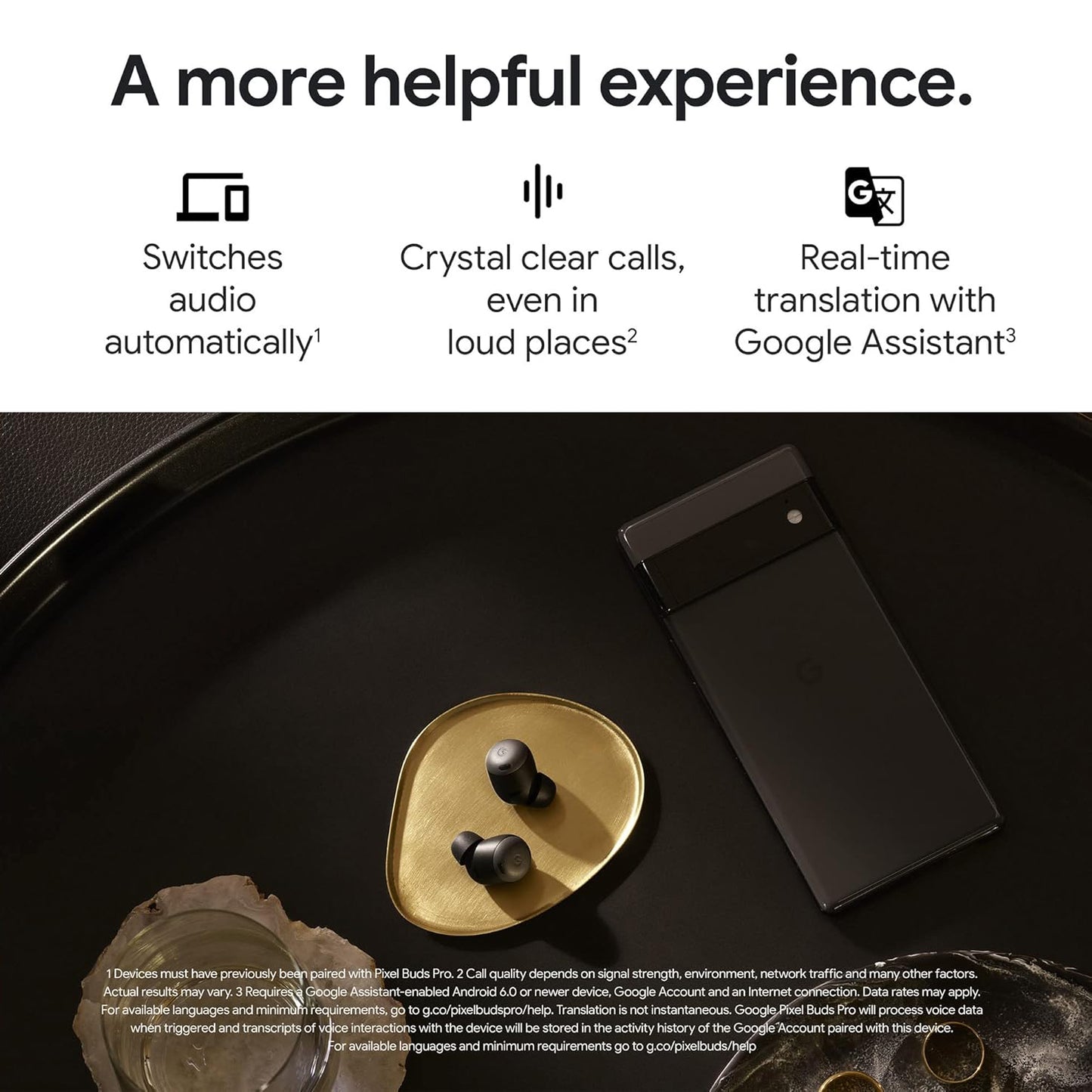 Kit mains libres Bluetooth Google Pixel Buds Pro, TWS, ANC, Gris GA03203