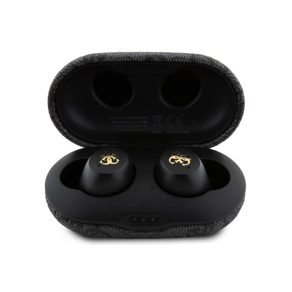 Handsfree Bluetooth Guess 4G Metal, TWS, Schwarz