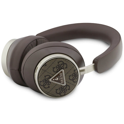 Handsfree Bluetooth Guess 4G Gold Triangle Logo, A2DP, Braun