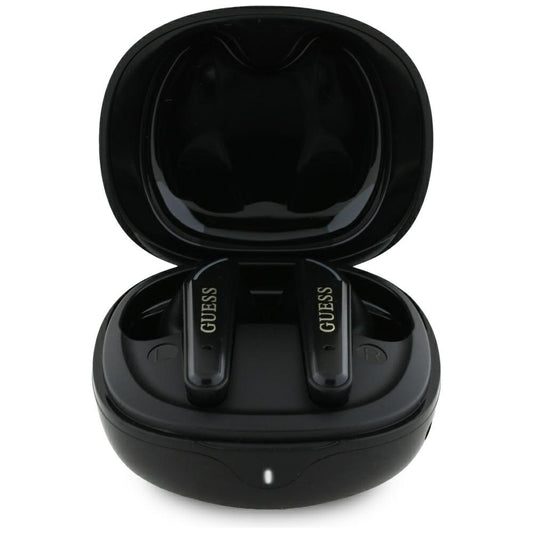 Handsfree Bluetooth Guess Flat Classic Logo Electroplated, TWS, Schwarz