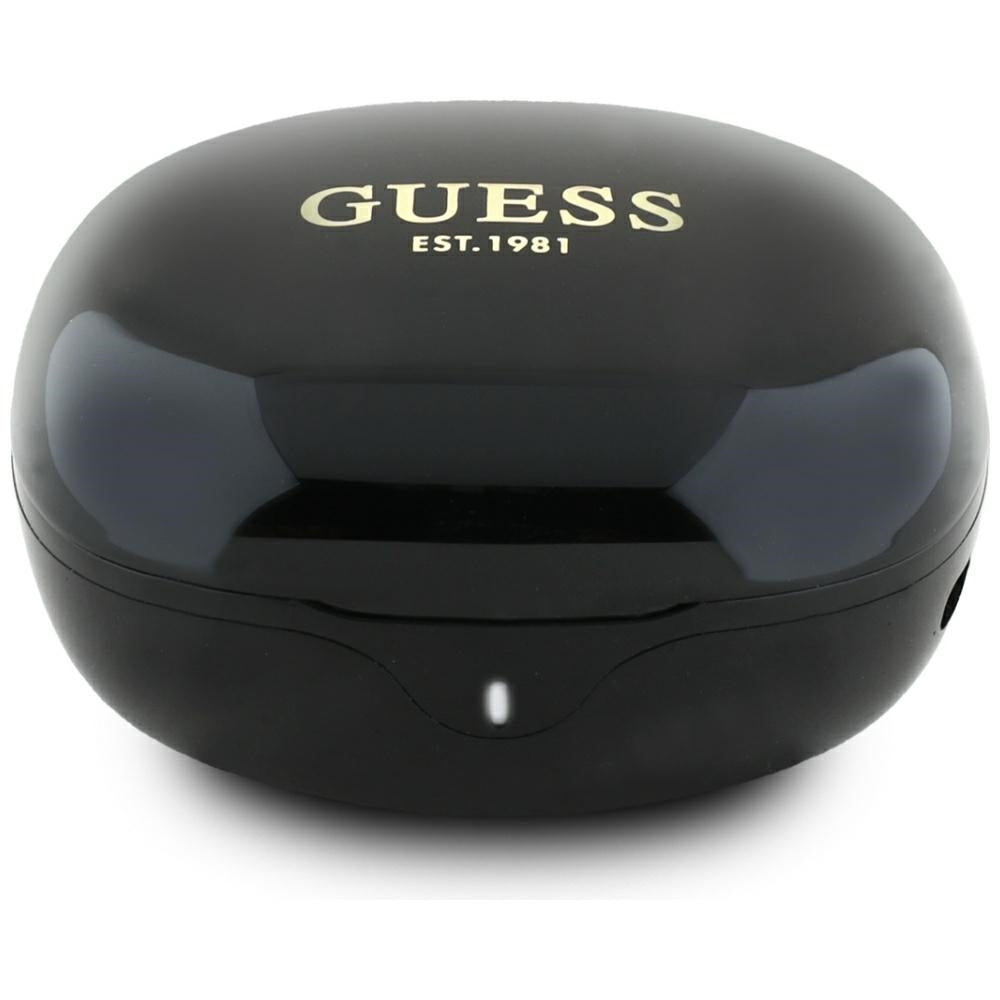 Handsfree Bluetooth Guess Flat Classic Logo Electroplated, TWS, Schwarz