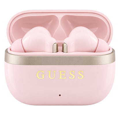 Bluetooth-Freisprecheinrichtung Guess Glossy Gold Line Printed Classic Logo, TWS, Rosa