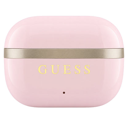 Bluetooth-Freisprecheinrichtung Guess Glossy Gold Line Printed Classic Logo, TWS, Rosa