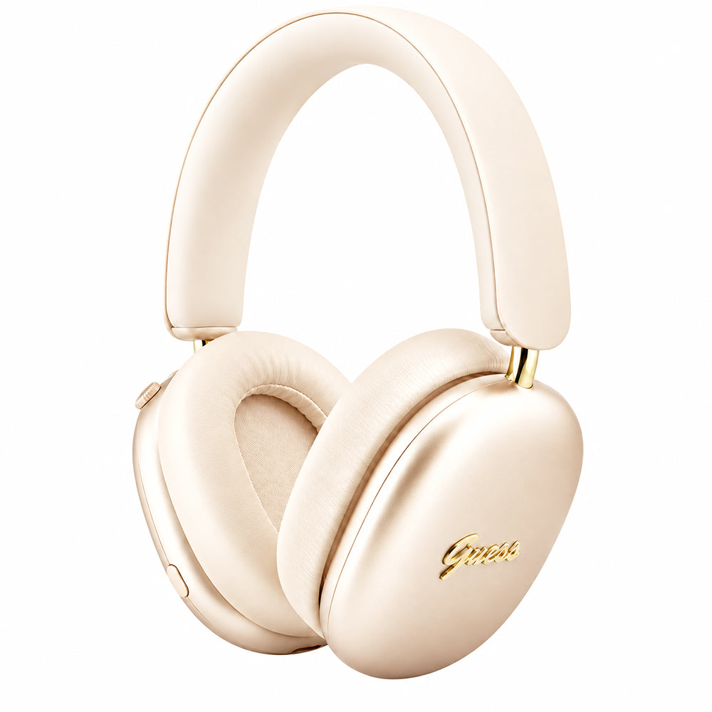 Guess Metal Script Logo Bluetooth-Freisprecheinrichtung, A2DP, Beige