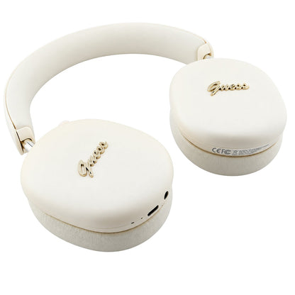 Guess Metal Script Logo Bluetooth-Freisprecheinrichtung, A2DP, Beige