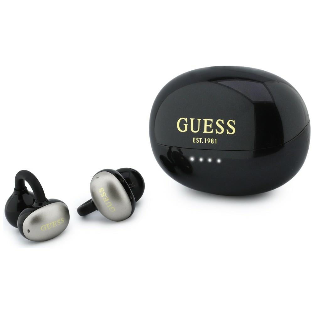 Bluetooth-Freisprecheinrichtung Guess Metallic Finish Elektrobeschichtete Teile Classic, TWS, Schwarz
