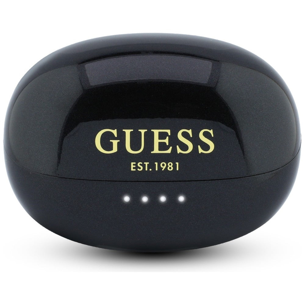 Bluetooth-Freisprecheinrichtung Guess Metallic Finish Elektrobeschichtete Teile Classic, TWS, Schwarz