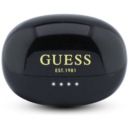 Bluetooth-Freisprecheinrichtung Guess Metallic Finish Elektrobeschichtete Teile Classic, TWS, Schwarz