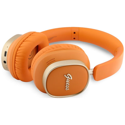 Kit mains libres Bluetooth Guess Rectangle Metal Script, A2DP, Orange