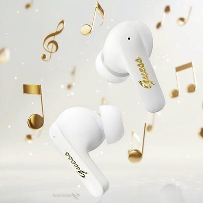 Handsfree Bluetooth Guess Script Metal Logo, TWS, Black