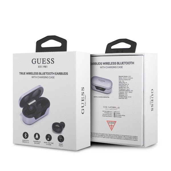 Kit mains libres Bluetooth Guess, TWS, Mauve