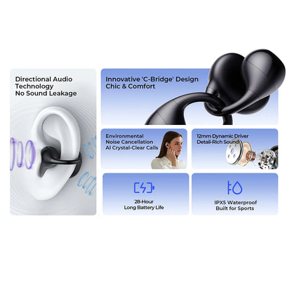 Handsfree Bluetooth HAVIT OWS916 Lite, TWS, Schwarz