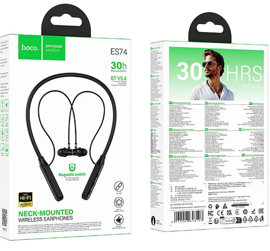 Bluetooth-Headset HOCO ES74, A2DP, Schwarz