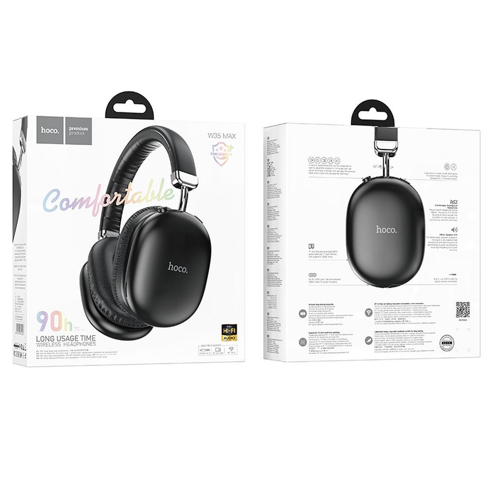 Kit mains libres Bluetooth HOCO W35 Max, A2DP, Noir