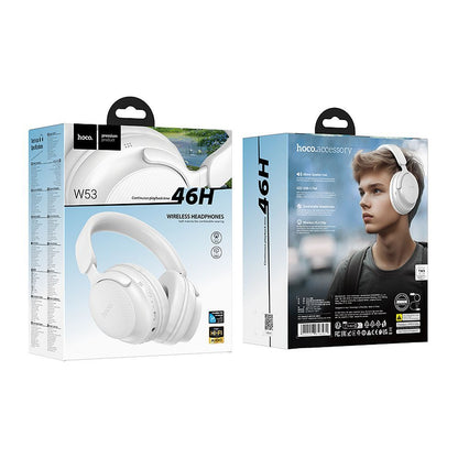 Kit mains libres Bluetooth HOCO W53, A2DP, Blanc