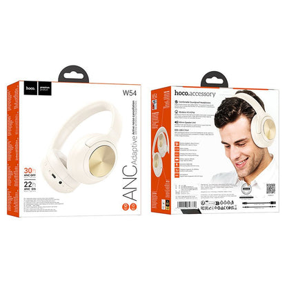 Casque Bluetooth HOCO W54, A2DP, ANC, Blanc