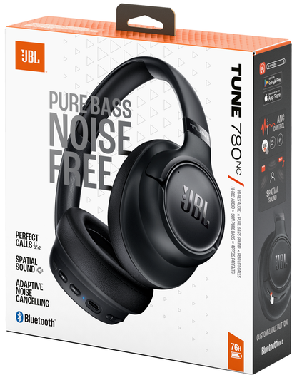 Kit mains libres Bluetooth JBL Tune 780NC, MultiPoint, A2DP, ANC, Noir, Reconditionné JBLT780NCBLK