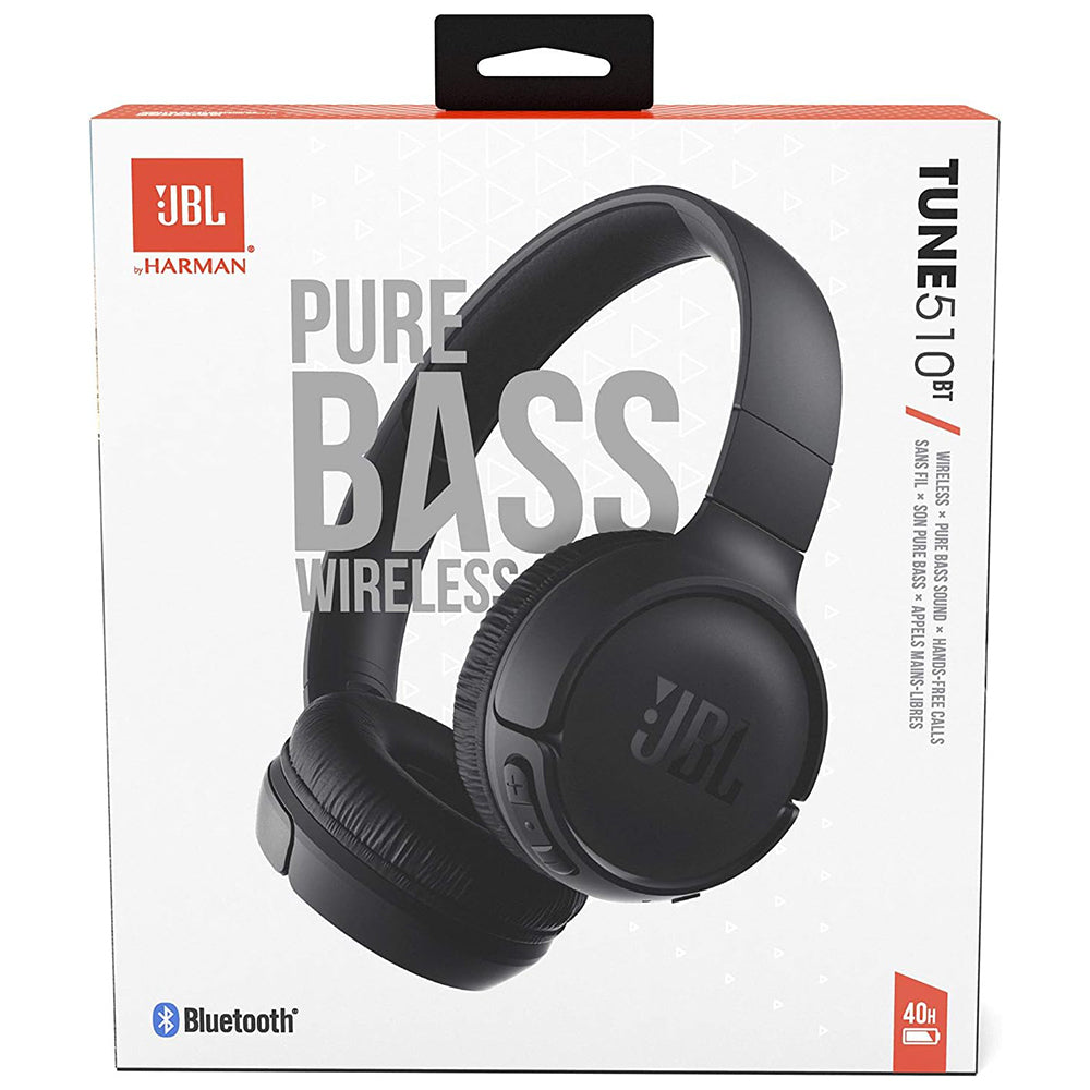 Bluetooth-Freisprecheinrichtung JBL Tune 510BT, MultiPoint, A2DP, Schwarz JBLT510BTBLKEU