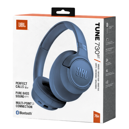 Kit mains libres Bluetooth JBL Tune 730BT, MultiPoint, A2DP, Bleu JBLT730BTBLU