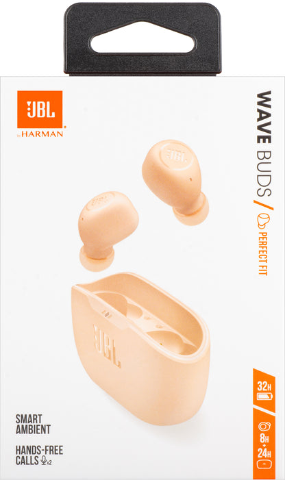Kit mains libres Bluetooth JBL Wave Buds, TWS, Beige JBLWBUDSBEG