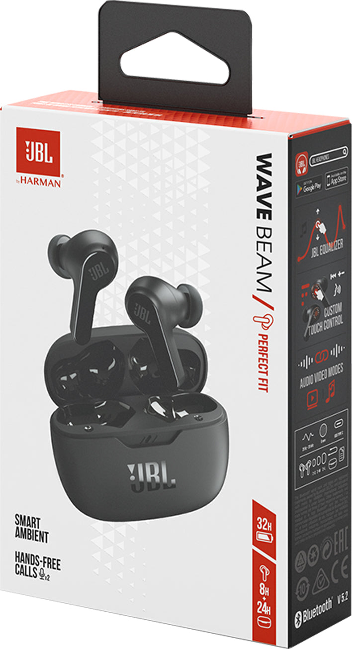 JBL Wave Beam TWS Bluetooth Kopfhörer | Schwarz | 32h Akku | Smart Ambient