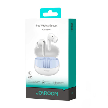 Bluetooth-Freisprecheinrichtung Joyroom Funpods JR-FN2, TWS, ANC, Weiß