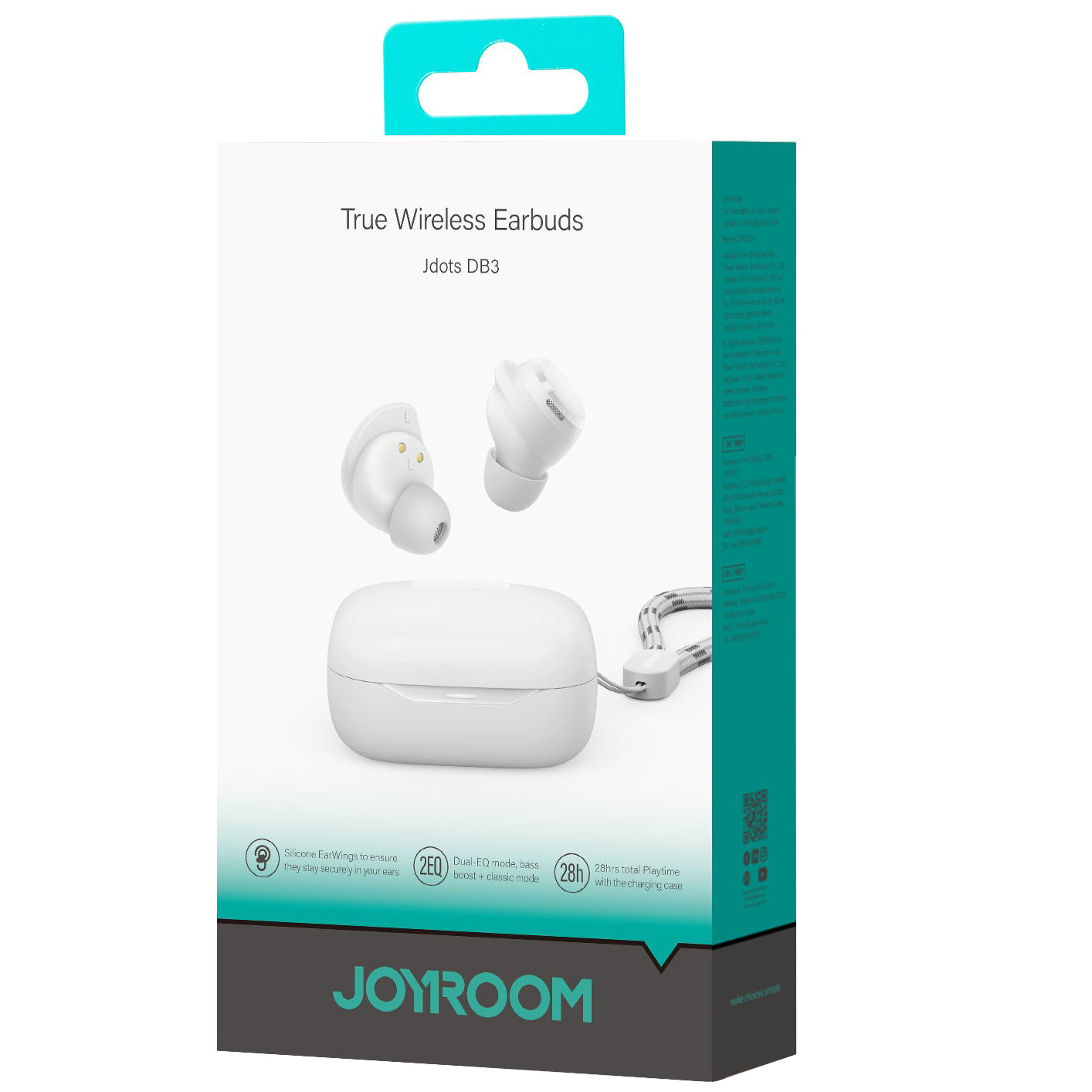 Bluetooth-Headset Joyroom Jdots JR-DB3, TWS, Weiß