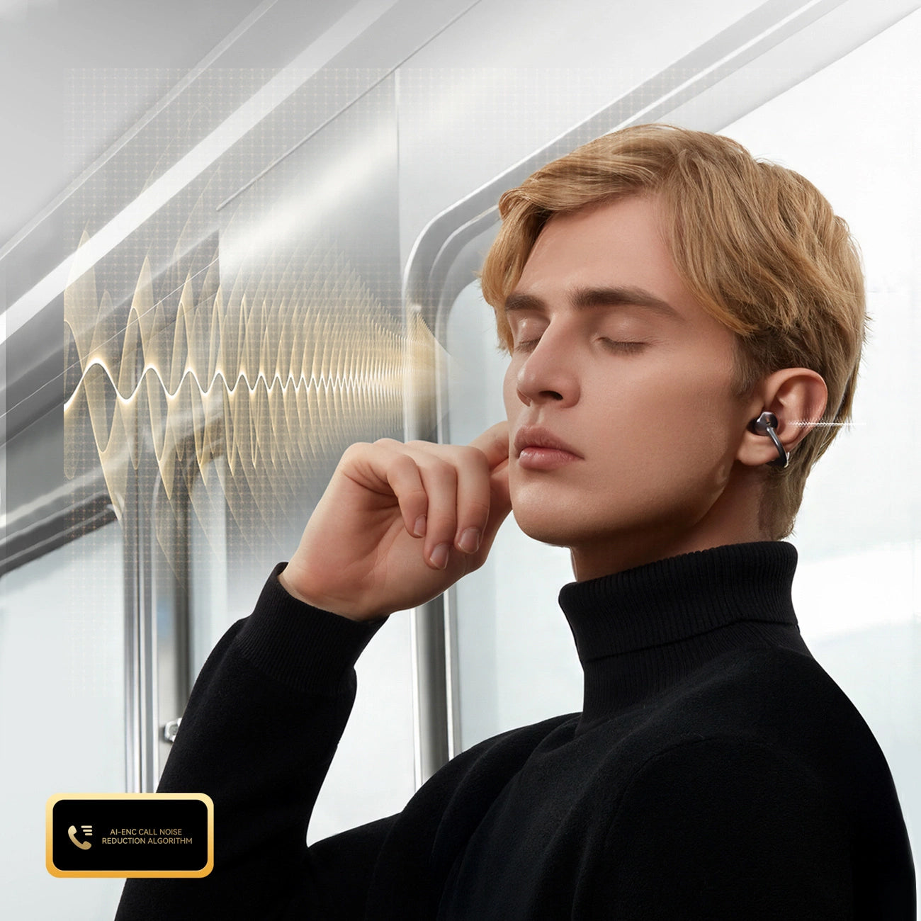 Handsfree Bluetooth Joyroom Openfree JR-OE3, TWS, Schwarz