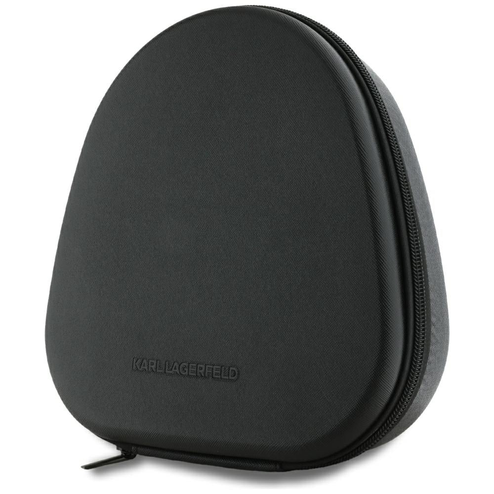 Kit mains libres Bluetooth Karl Lagerfeld Saffiano Elongated, A2DP, ANC, Noir